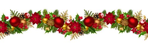 500x167 Christmas Decorative Seamless Borders Vectors Ramki