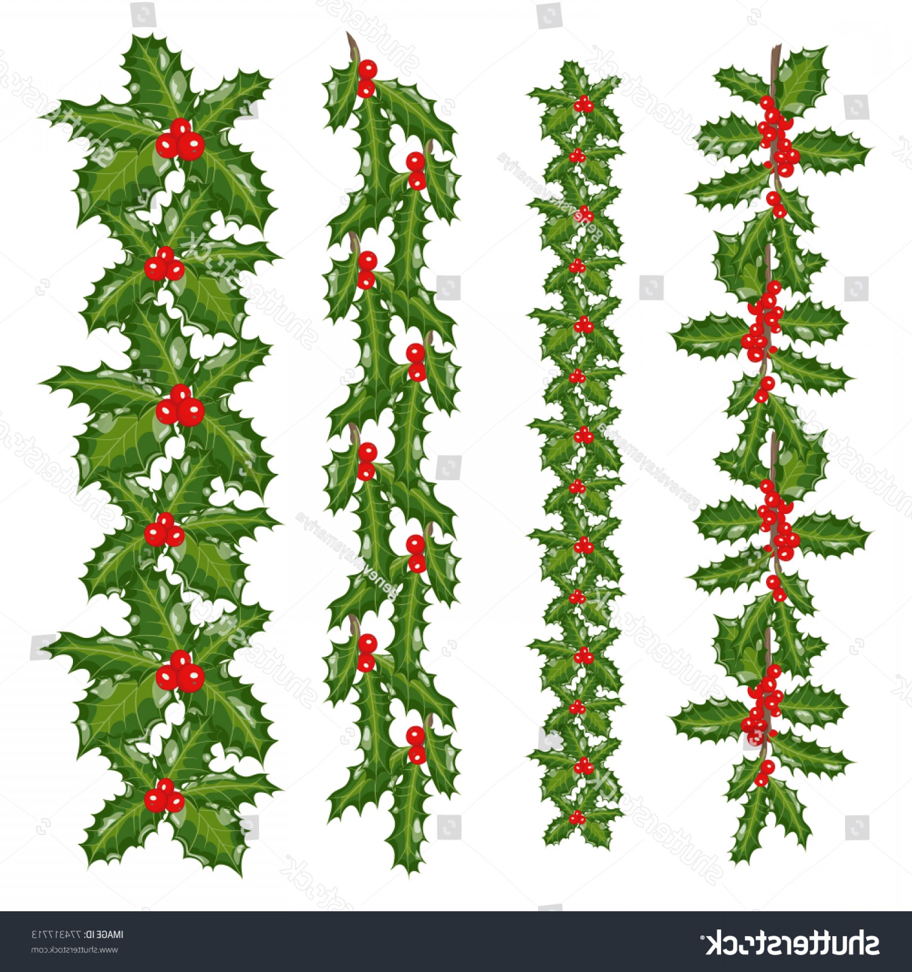 1800x1920 Vector Illustration Christmas Border Holly Leaves Soidergi