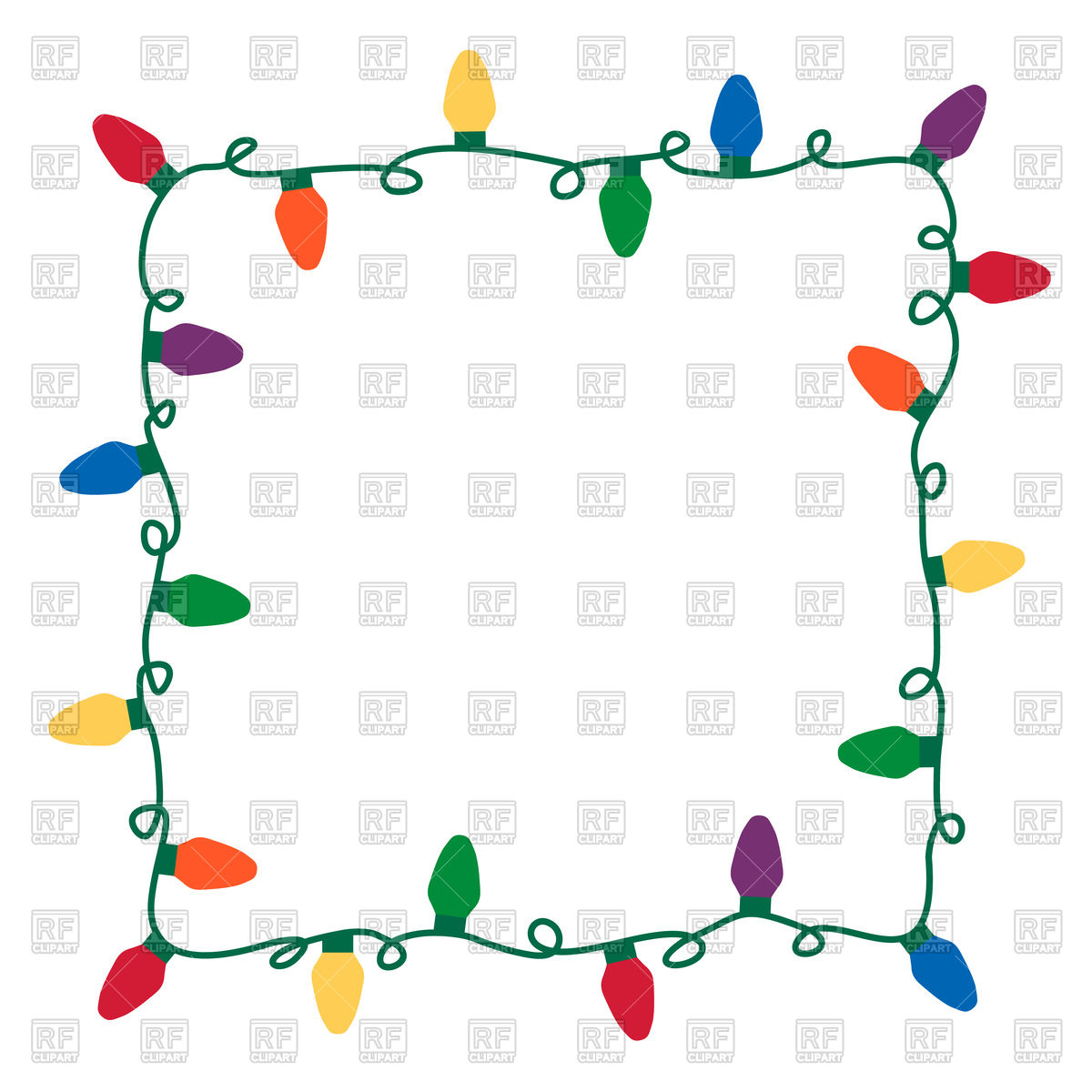 1200x1200 Christmas Lights Border Vector Image Of Borders And Frames