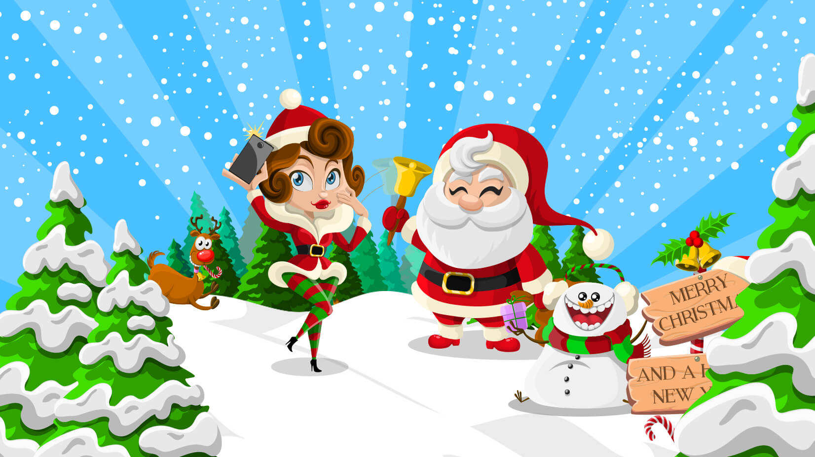 1652x928 Very Merry Free Christmas Vectors Graphicmama Blog