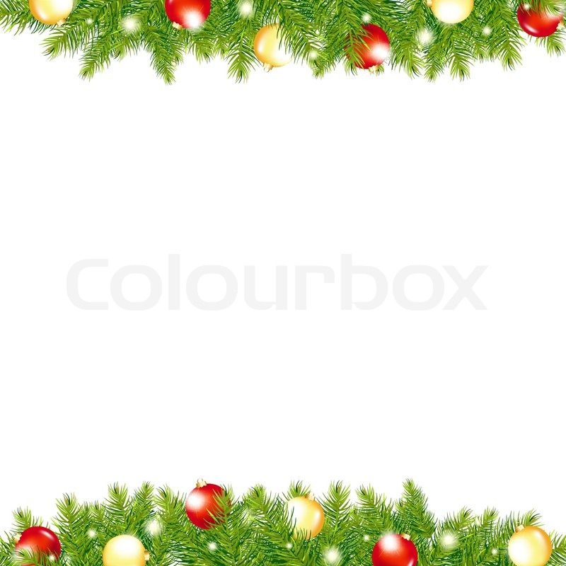 800x800 Xmas And Happy New Year Border, Vector Stock Vector Colourbox