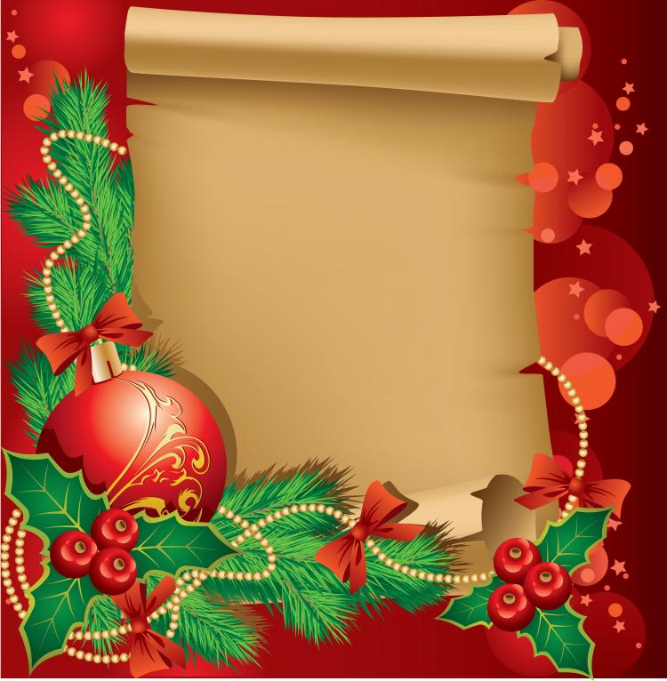 750x766 Beautiful Christmas Border Background