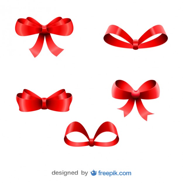 Christmas Red Ribbons Five Bows Set Vector Free Download 626x626 Christmas Red Ribbons Five Bows Set Vector Free Download