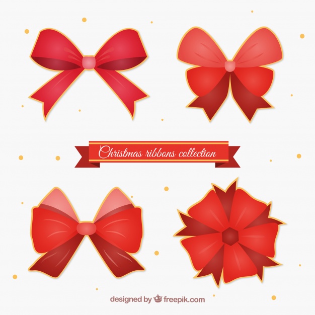 Set Of Red Christmas Bow Vector Free Download 626x626 Set Of Red Christmas Bow Vector Free Download