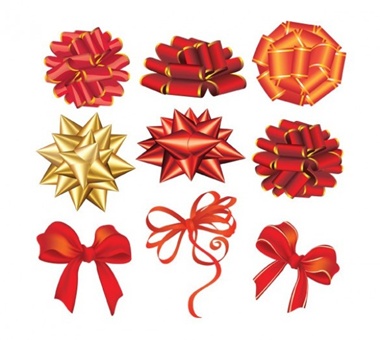380x340 Christmas Bow Vector