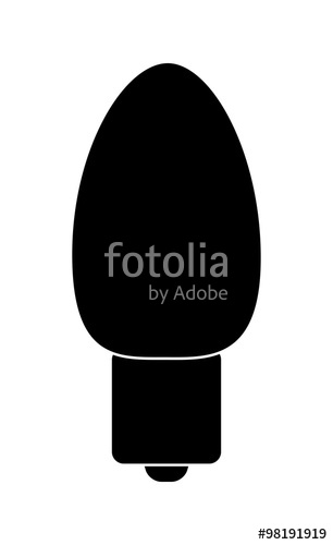 306x500 Christmas Light Bulb Silhouette Vector Symbol, Icon Design Winter