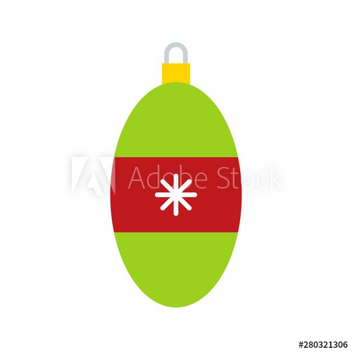 500x500 Christmas Light Bulb Vector, Chirstmas Related Flat Style Icon