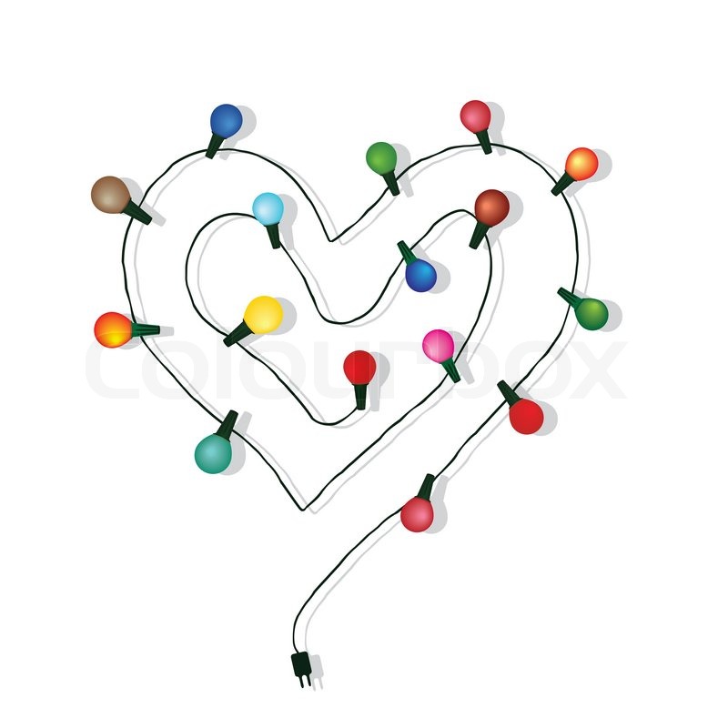 800x800 Heart Love Light Bulb Wedding Vector Stock Vector Colourbox