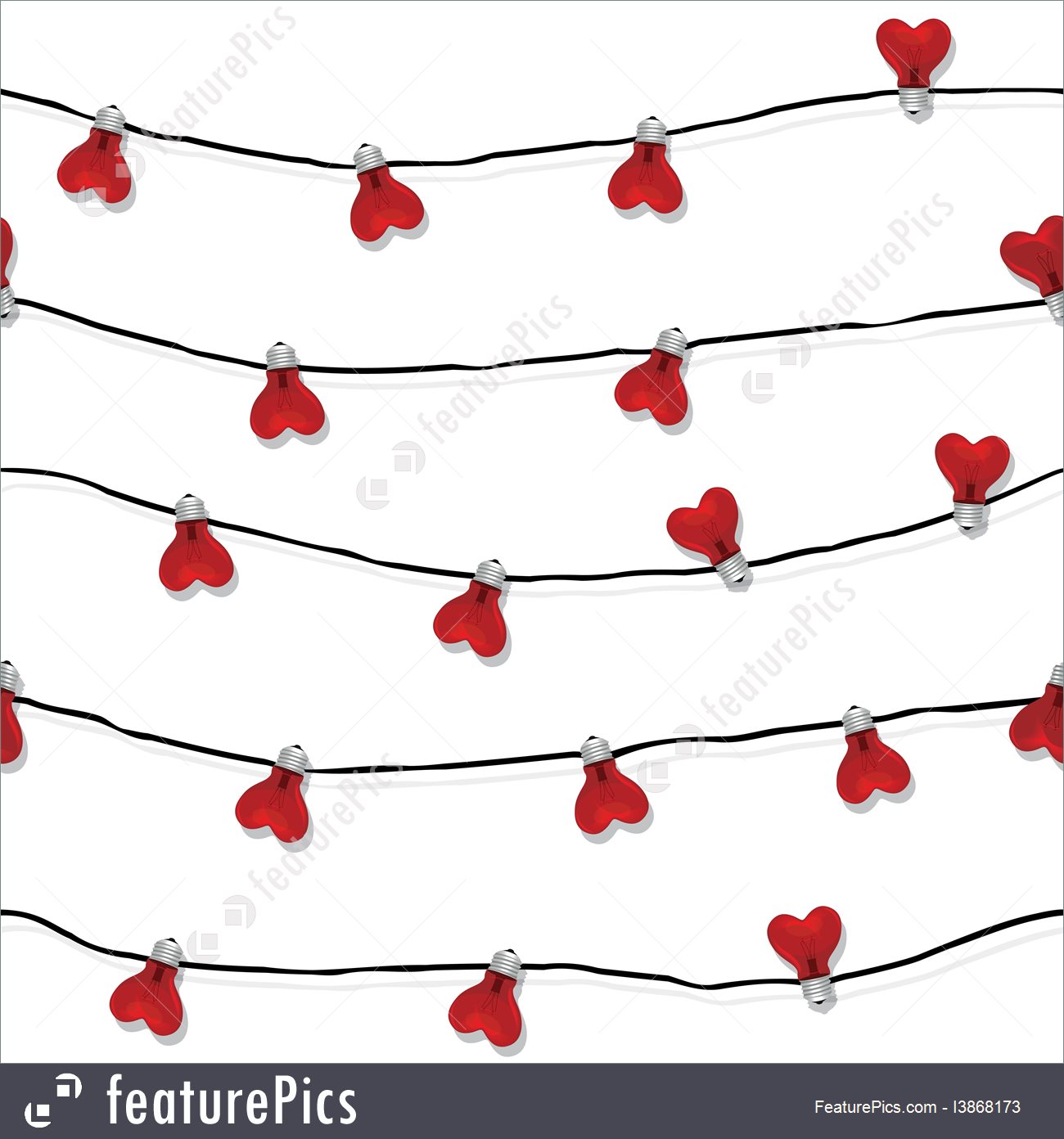 1300x1392 Holidays Heart Seamless Love Light Bulb Vector