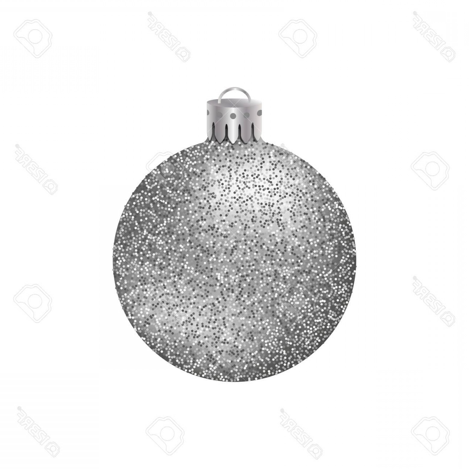 1560x1560 Photostock Vector Realistic Silver Christmas Ball Or Bauble