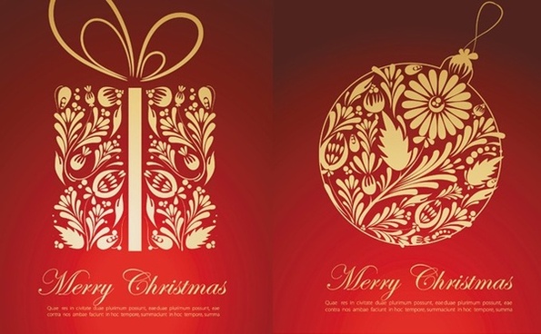 595x368 Christmas Card Vector Free Vector Download