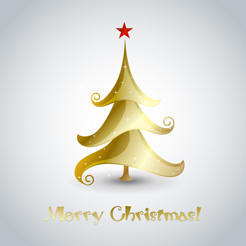 500x500 Creative Xmas Tree Christmas Cards Vector Free Download