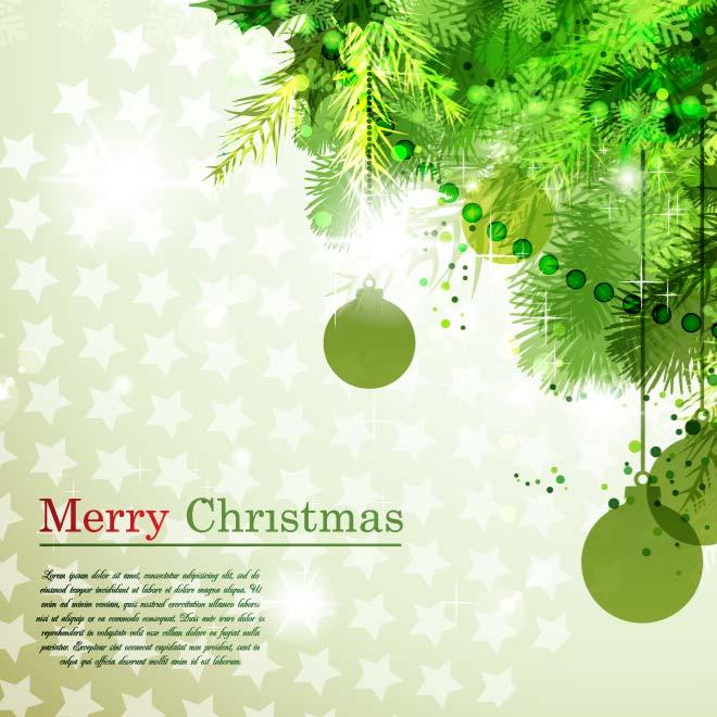 660x660 Green Christmas Card Vector