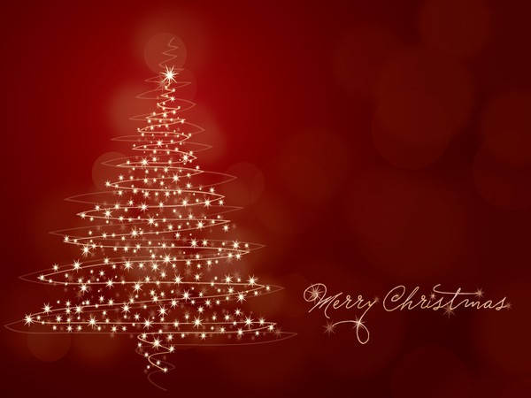 600x450 Merry Christmas Card Vector Graphic