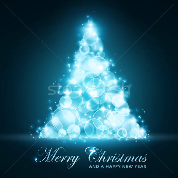 600x600 Blue Christmas Card Vector Illustration Wenani