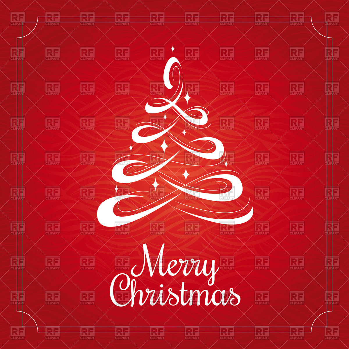 1200x1200 Red Christmas Greeting Card With Fir Tree Vector Image Of Signs