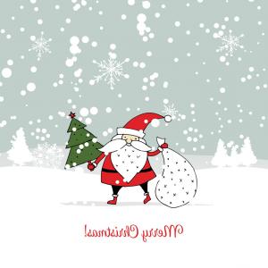 300x300 Royalty Free Stock Photo Red Bow Magical Christmas Card Vector Big