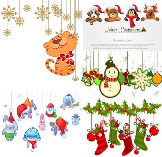 545x528 Christmas Background Templates Colorful Cute Symbols Decor Free