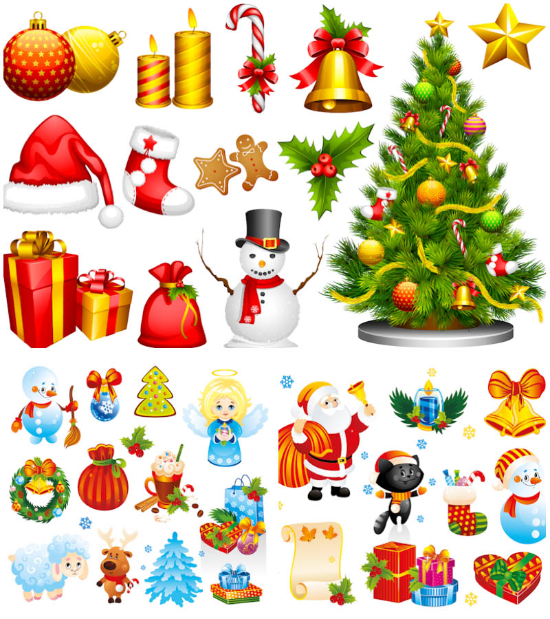 800x900 Christmas Cartoon Vector Images