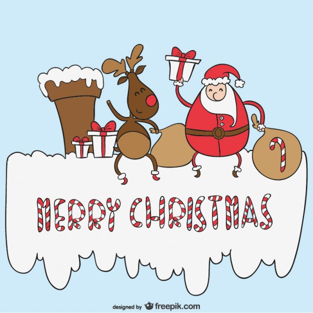 626x626 Merry Christmas Cartoon Vector Vector Free Download