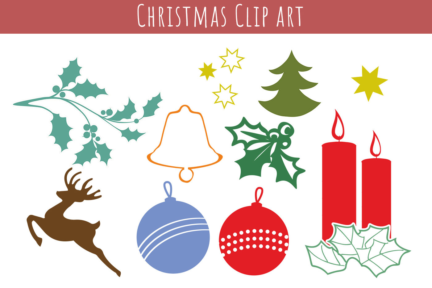 1400x933 Christmas Clipart Bundle, Christmas Symbols And Icons, Vector Clip