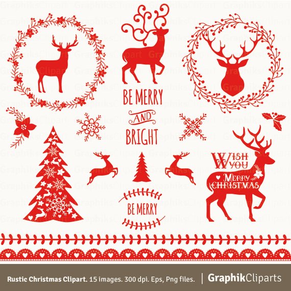 570x570 Rustic Christmas Wreath Clipart