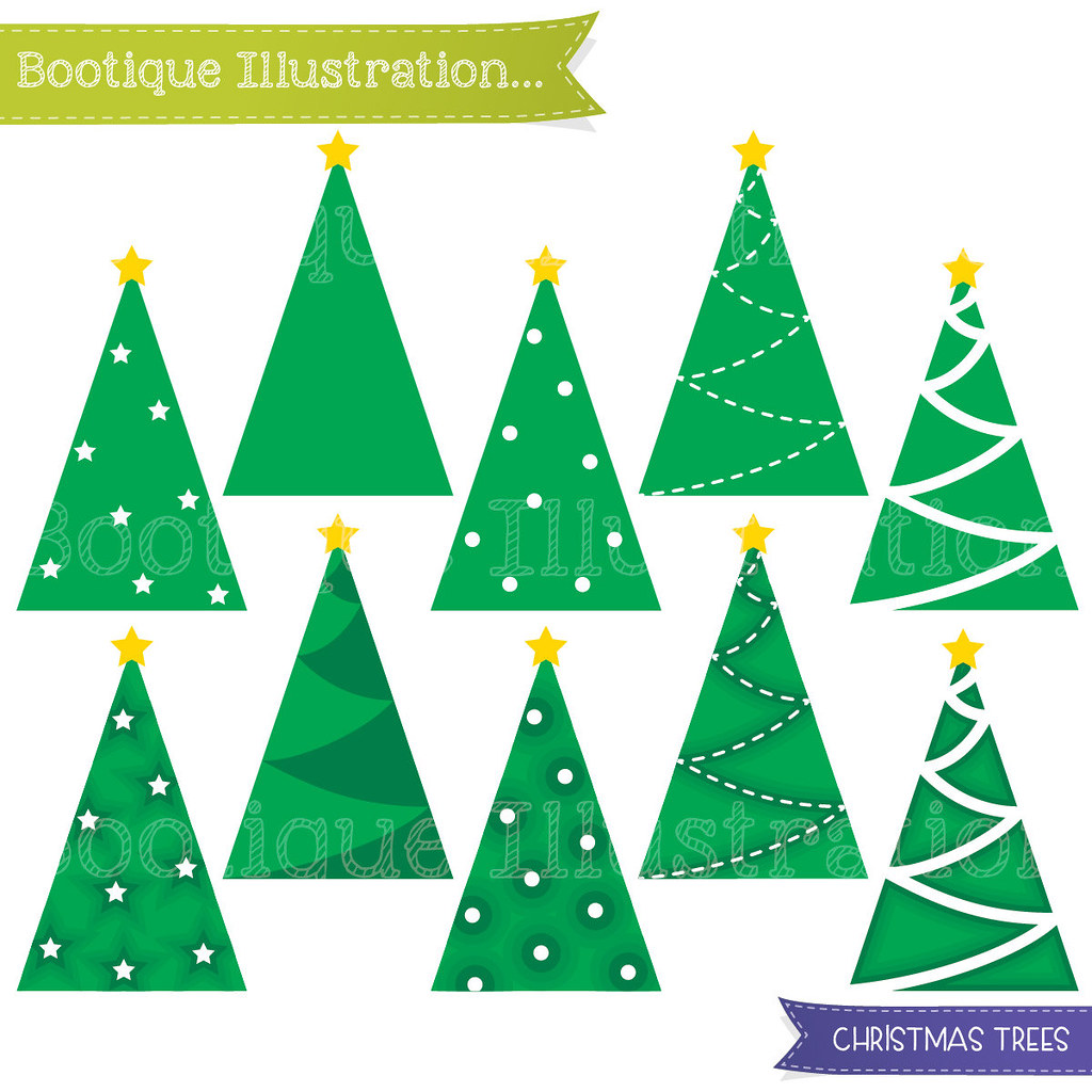 1024x1024 Simple Christmas Tree Clipart Christmas Clipart Set