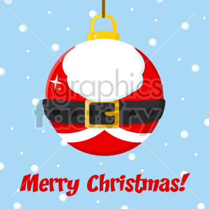 300x300 Christmas Ball With Santa Claus Costume Vector Illustration Flat