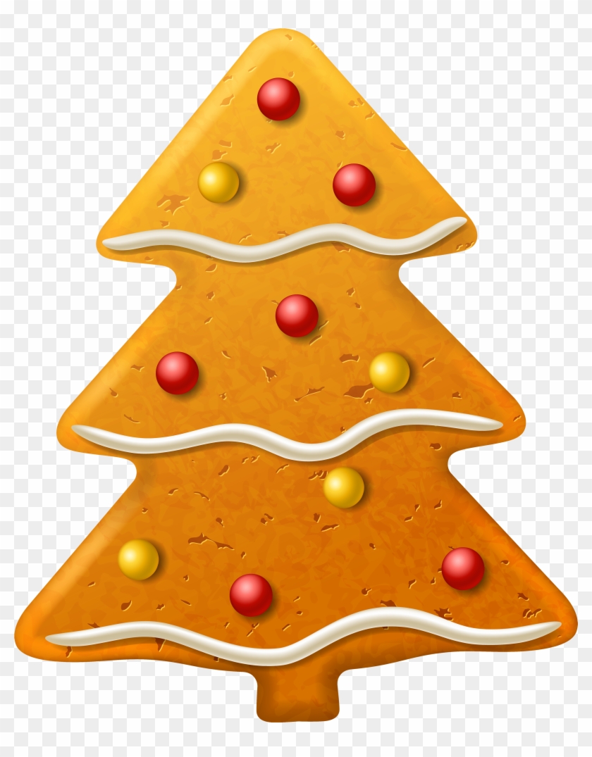 840x1075 Gingerbread Christmas Tree Shape Stock Vector Art