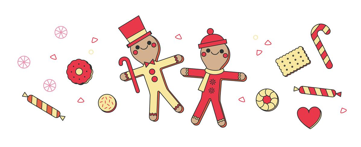 1198x490 Christmas Cookies Free Vector Art