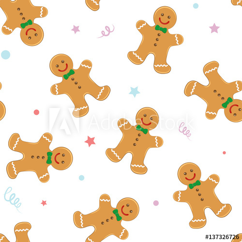 500x500 Seamless Background With Christmas Cookies Christmas Cookies