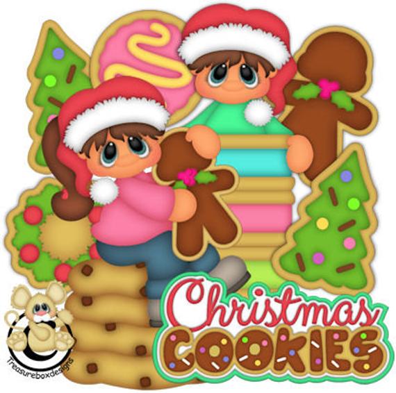 570x566 Christmas Cookies Vector Graphics Digital Clipart Digital Etsy