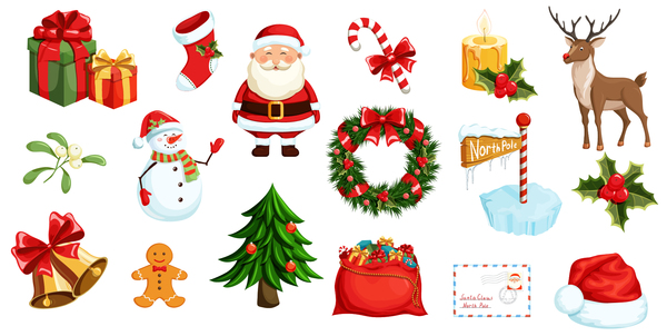 Christmas Decor Sample Elements Vector Set Free Download 600x302 Christmas Decor Sample Elements Vector Set Free Download