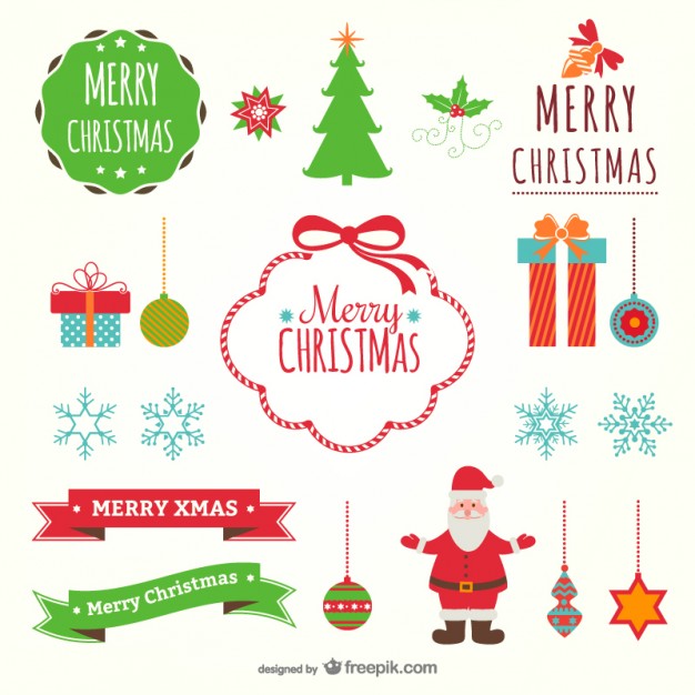 Colorful Flat Christmas Decoration Vector Free Download 626x626 Colorful Flat Christmas Decoration Vector Free Download