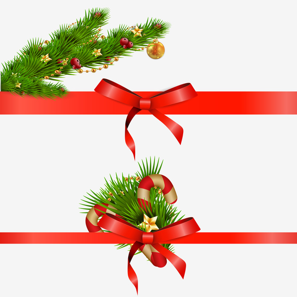 Pine Branch With Red Bow Christmas Decor Vector Free Download 600x600 Pine Branch With Red Bow Christmas Decor Vector Free Download
