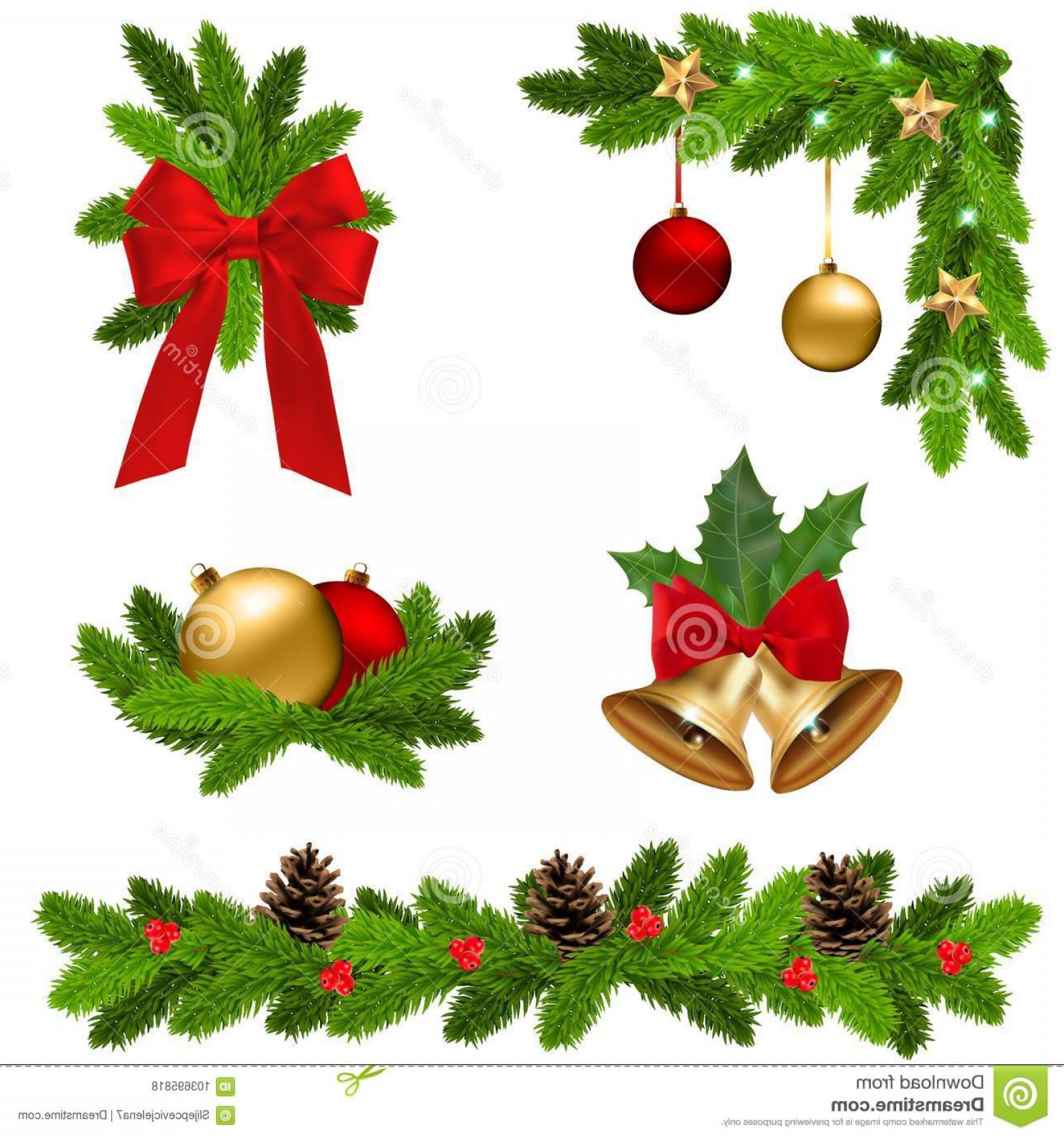 Set Vector Christmas Decorations Elements Your Design Corner 1560x1668 Set Vector Christmas Decorations Elements Your Design Corner