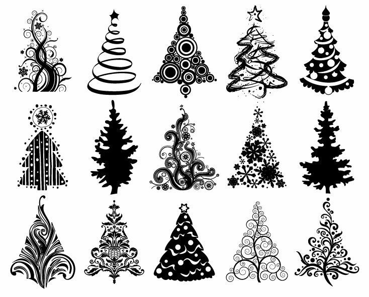 Christmas Graphic Set Of Christmas Trees Vector Graphic Free 734x592 Christmas Graphic Set Of Christmas Trees Vector Graphic Free