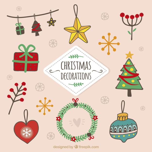 Assortment Of Colorful Christmas Decoration Vector Free Download 626x626 Assortment Of Colorful Christmas Decoration Vector Free Download