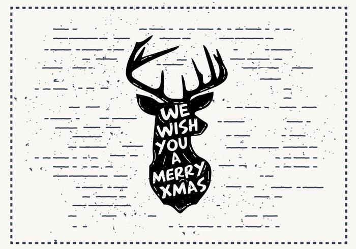 700x490 Free Christmas Deer Vector