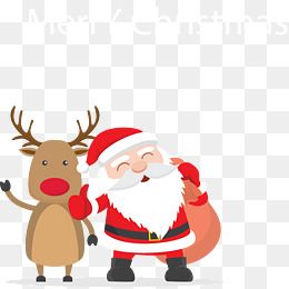 260x260 Cartoon Vector Santa Claus Christmas Deer, Vector, Christmas, Flat
