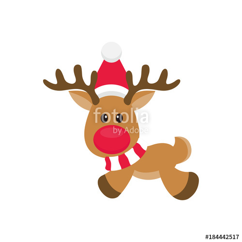 500x500 Cartoon Christmas Deer Vector Stock Image And Royalty Free Vector