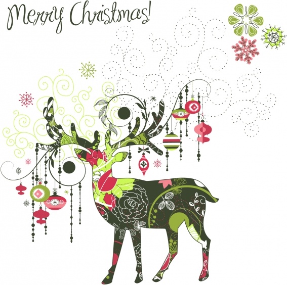 567x564 Christmas Deer Pattern Vector Free Vector In Encapsulated