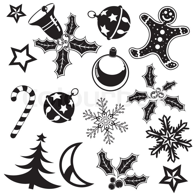 800x800 Collect Christmas Element With Bell, Stock Vector Colourbox