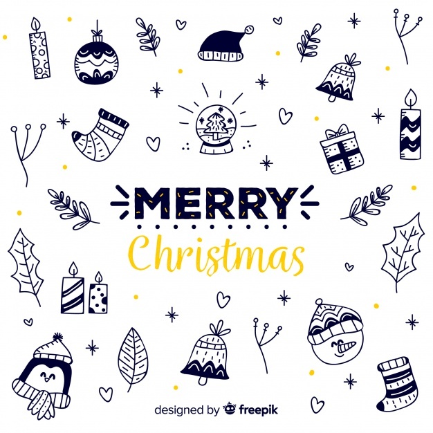 626x626 Christmas Doodles Pack Vector Free Download