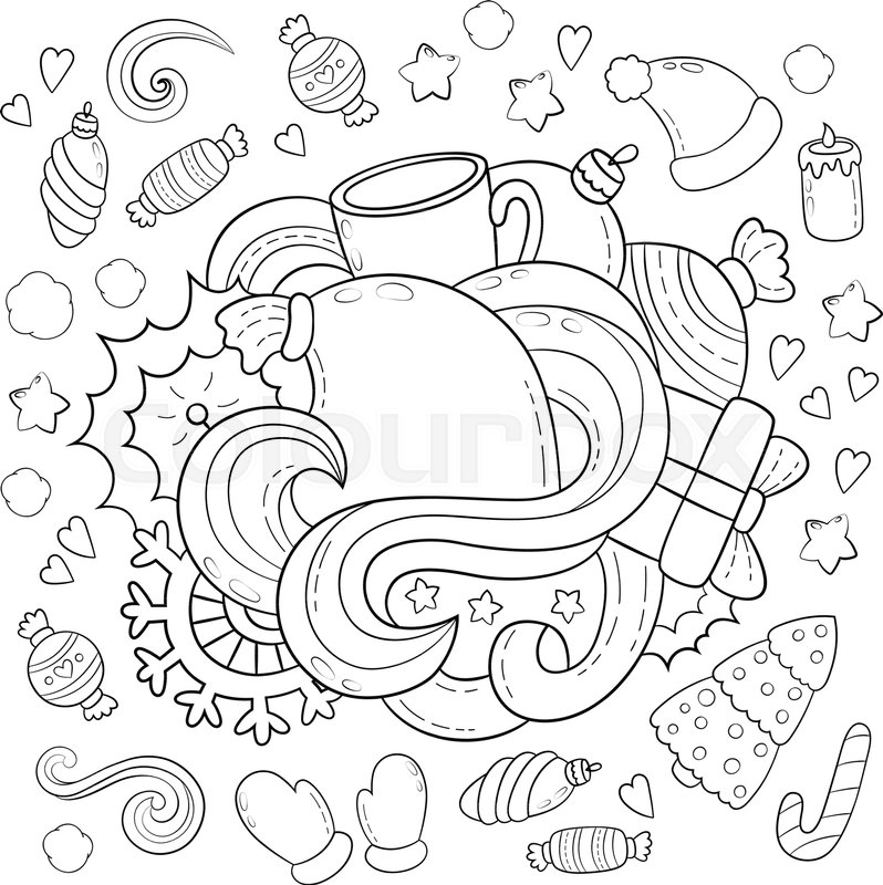 798x800 Doodle Vector Illustration, Abstract Stock Vector Colourbox