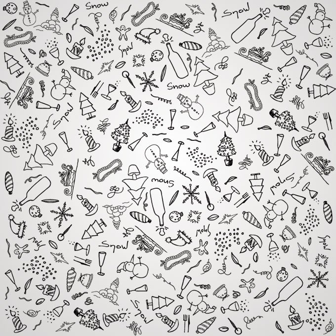 680x680 Free Christmas Doodles Files, Vectors Graphics