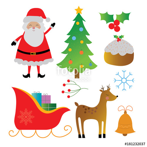 500x500 Christmas Elements Vector Stock Image And Royalty Free Vector
