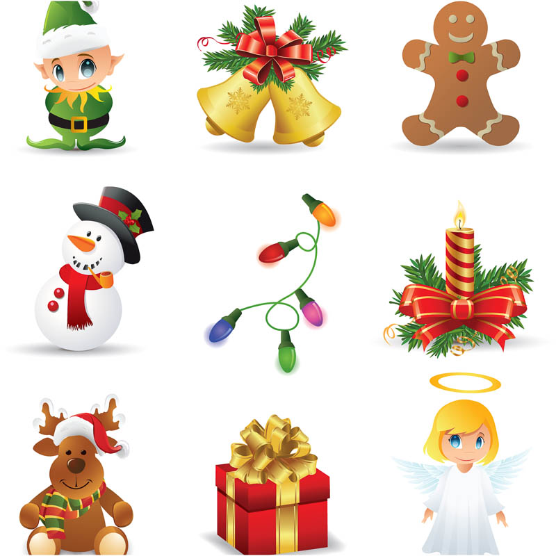 Christmas Elements Vector at Vectorified.com | Collection of Christmas ...