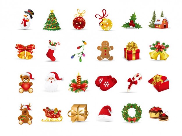 626x469 Christmas Elements Vector Set Vector Free Download