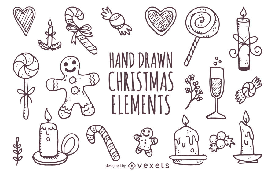 900x563 Cute Hand Drawn Christmas Elements
